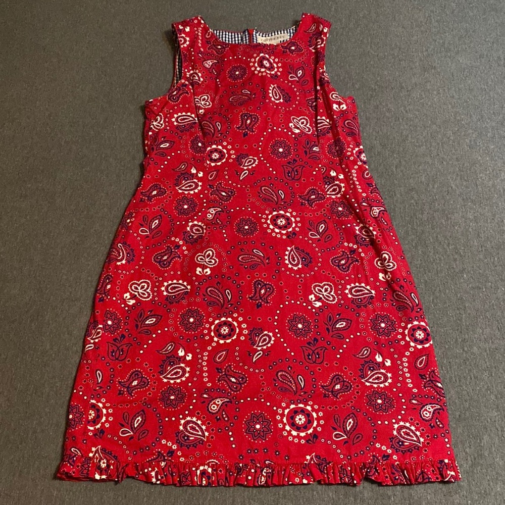 Girl’s Copper Key paisley “A” dress